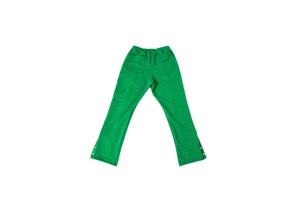 'ATHLTCS' green track pants