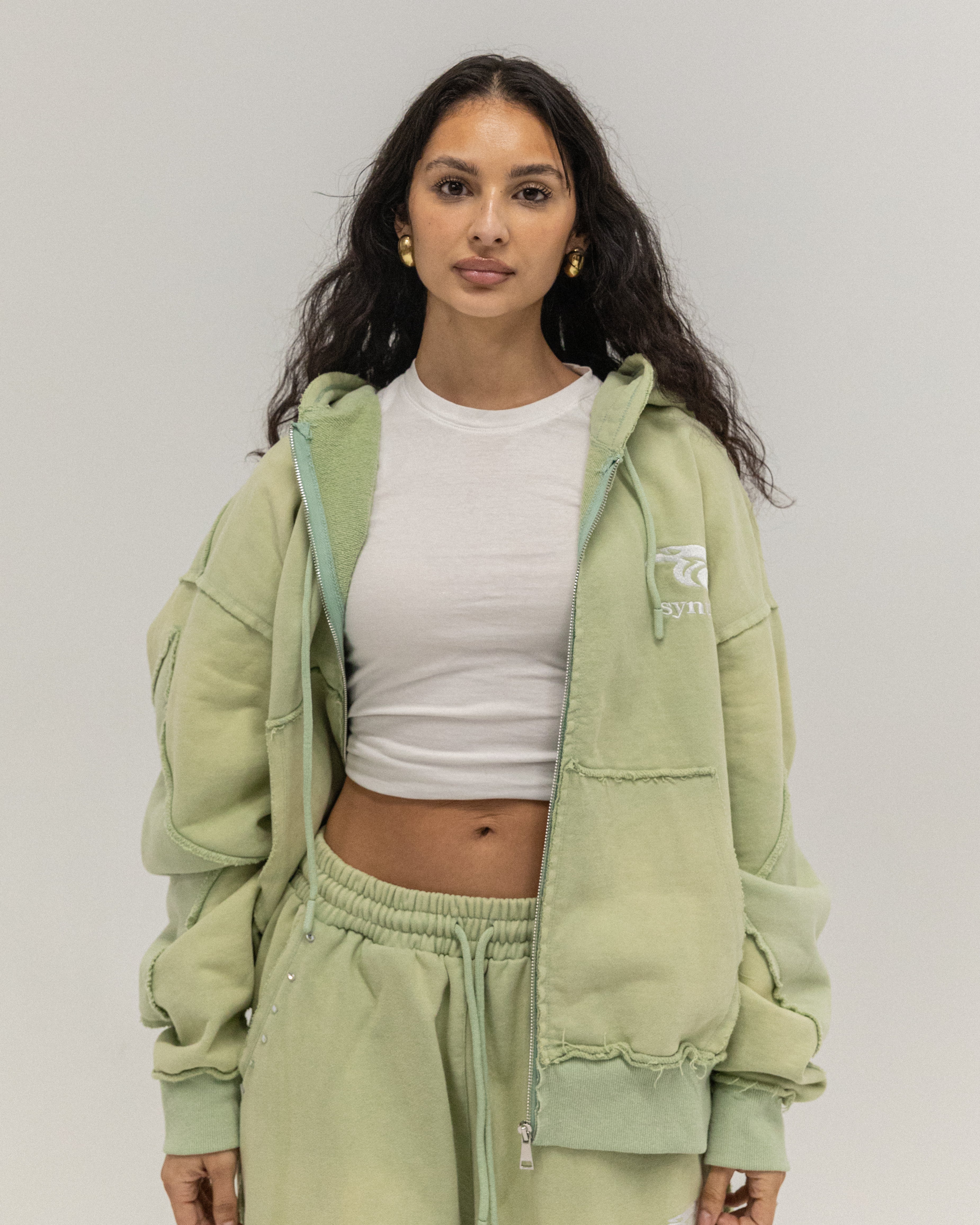 'Panthera' matcha green pullover