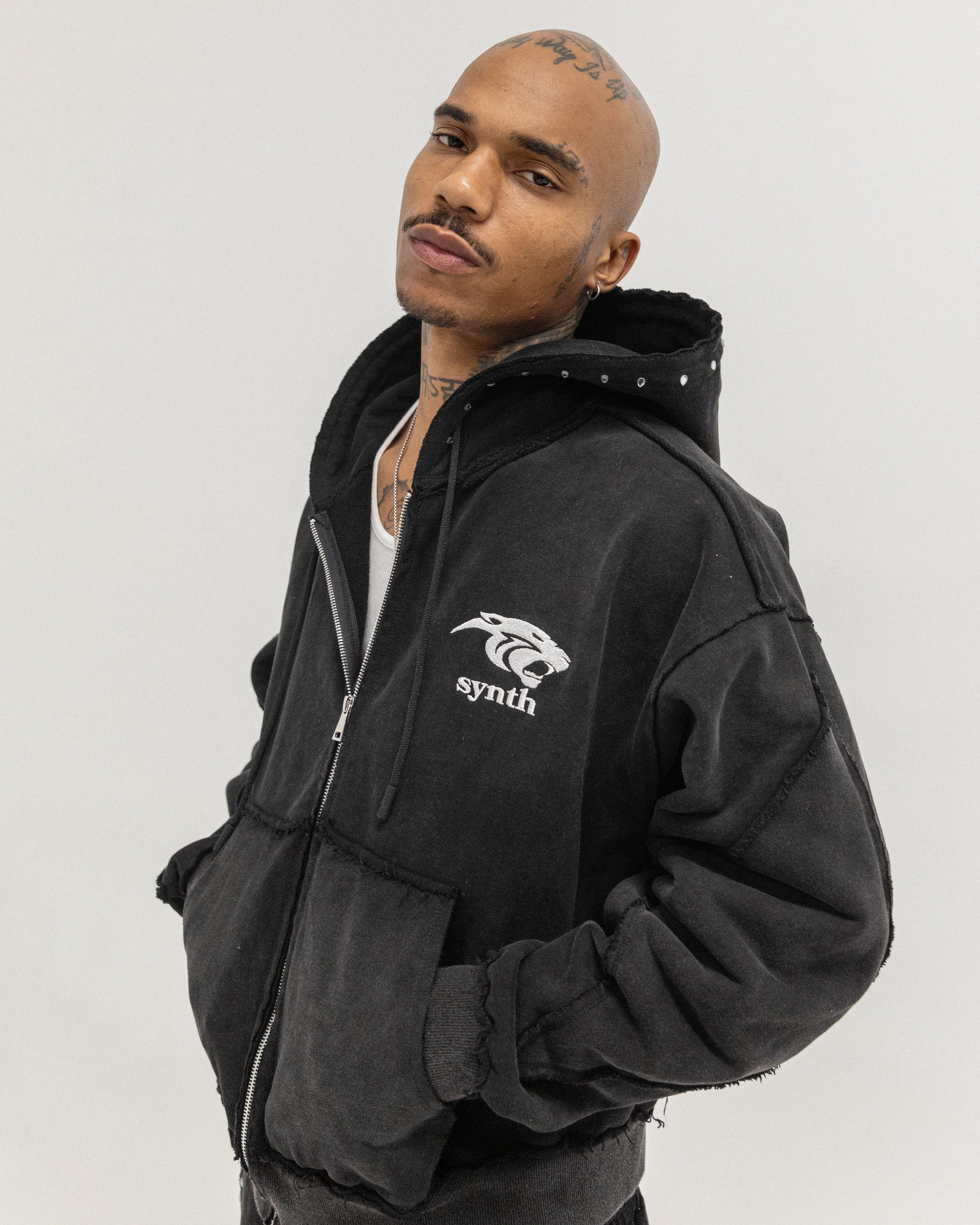 'Panthera" vintage black pullover