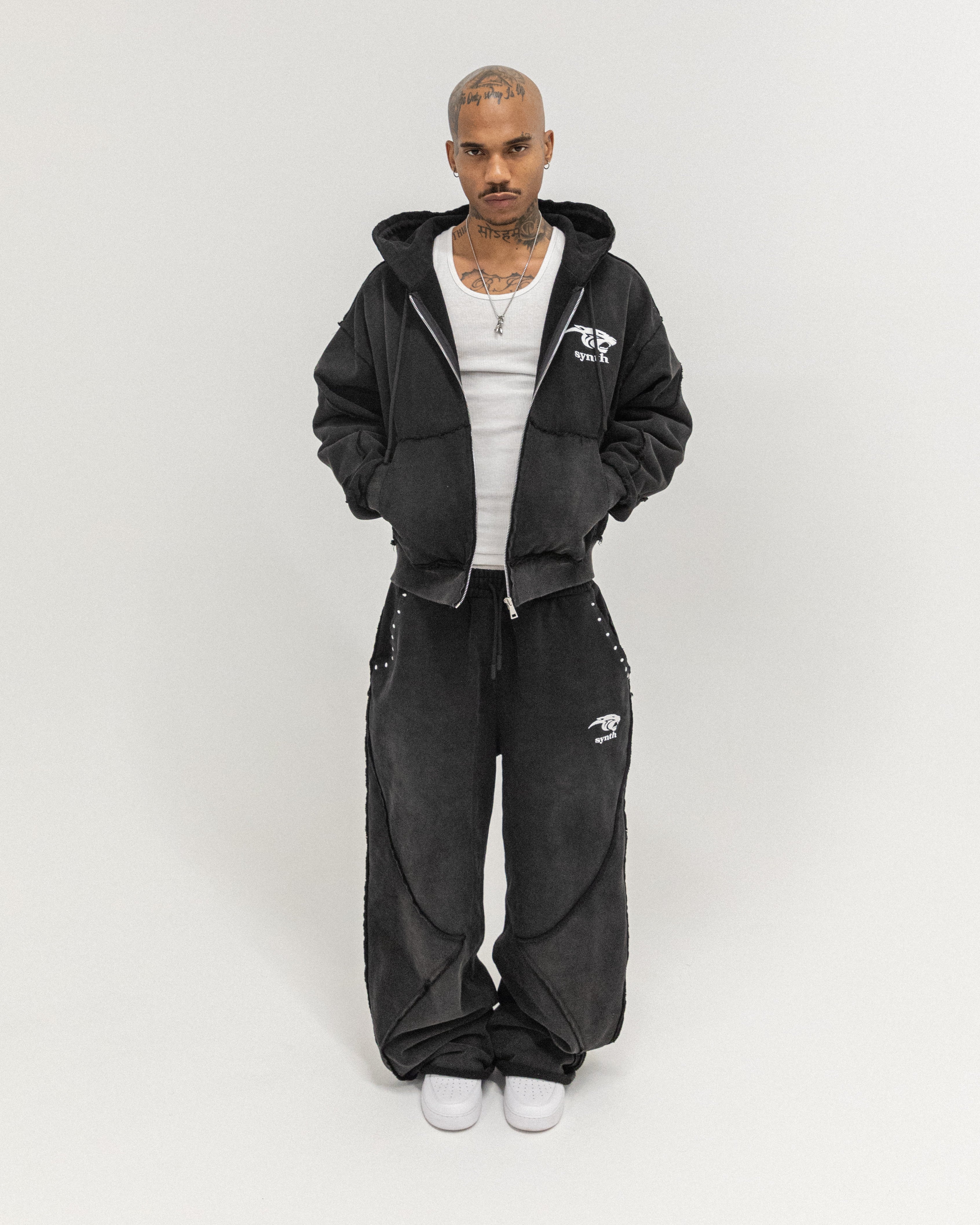 'Panthera' sweats vintage black