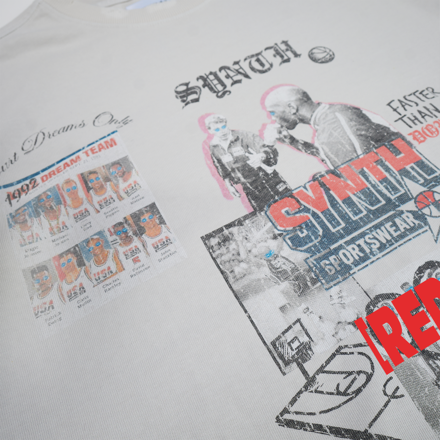 Dirty white 'Podium' tee
