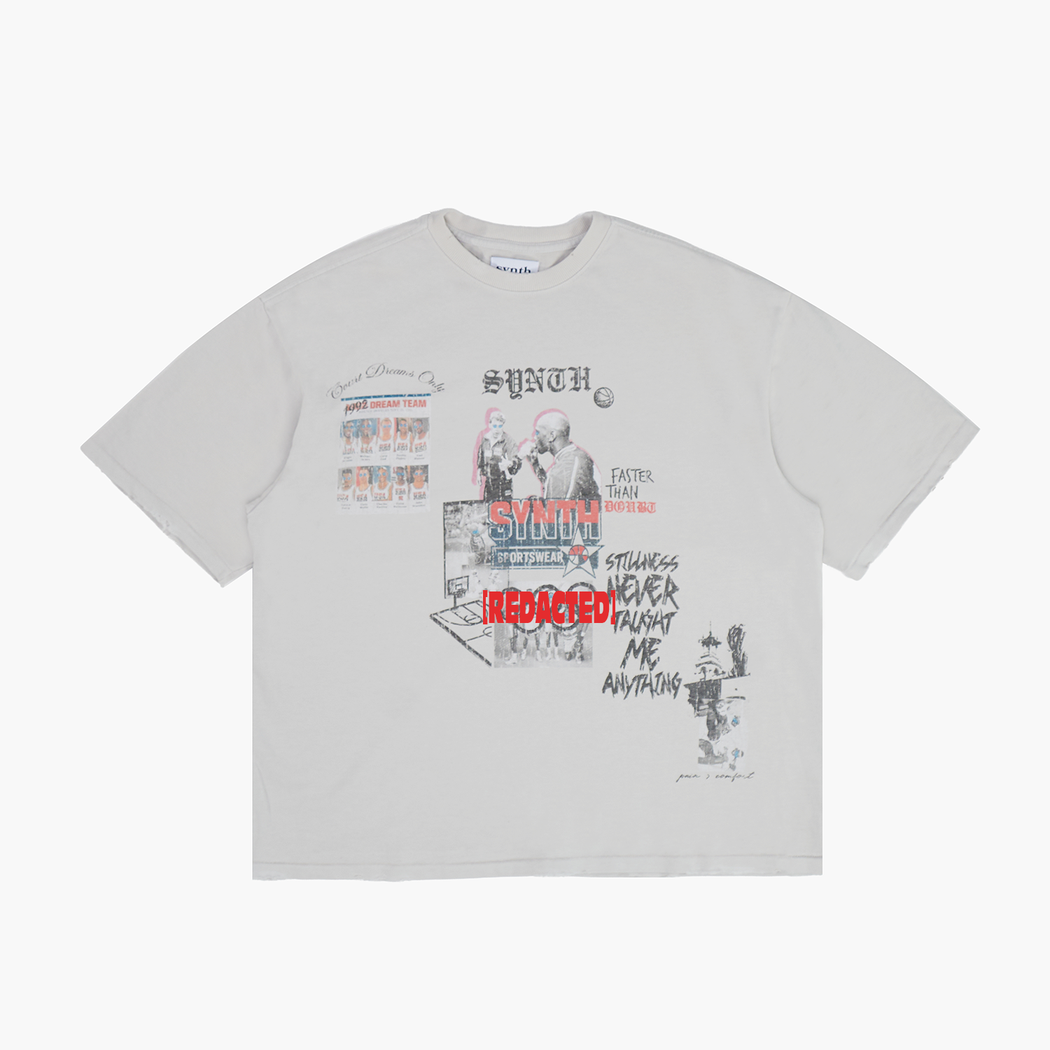 Dirty white 'Podium' tee